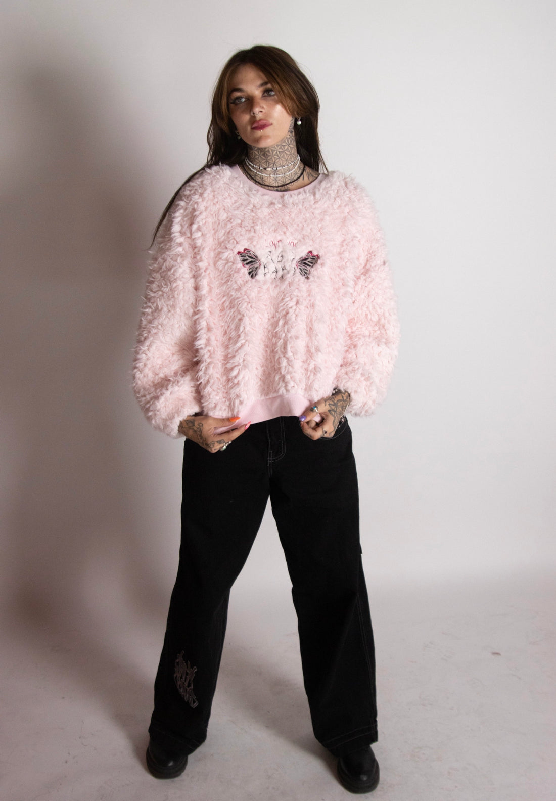 EGO BABY 1-1 “I LOVE YOU” butterfly embroidered sweater