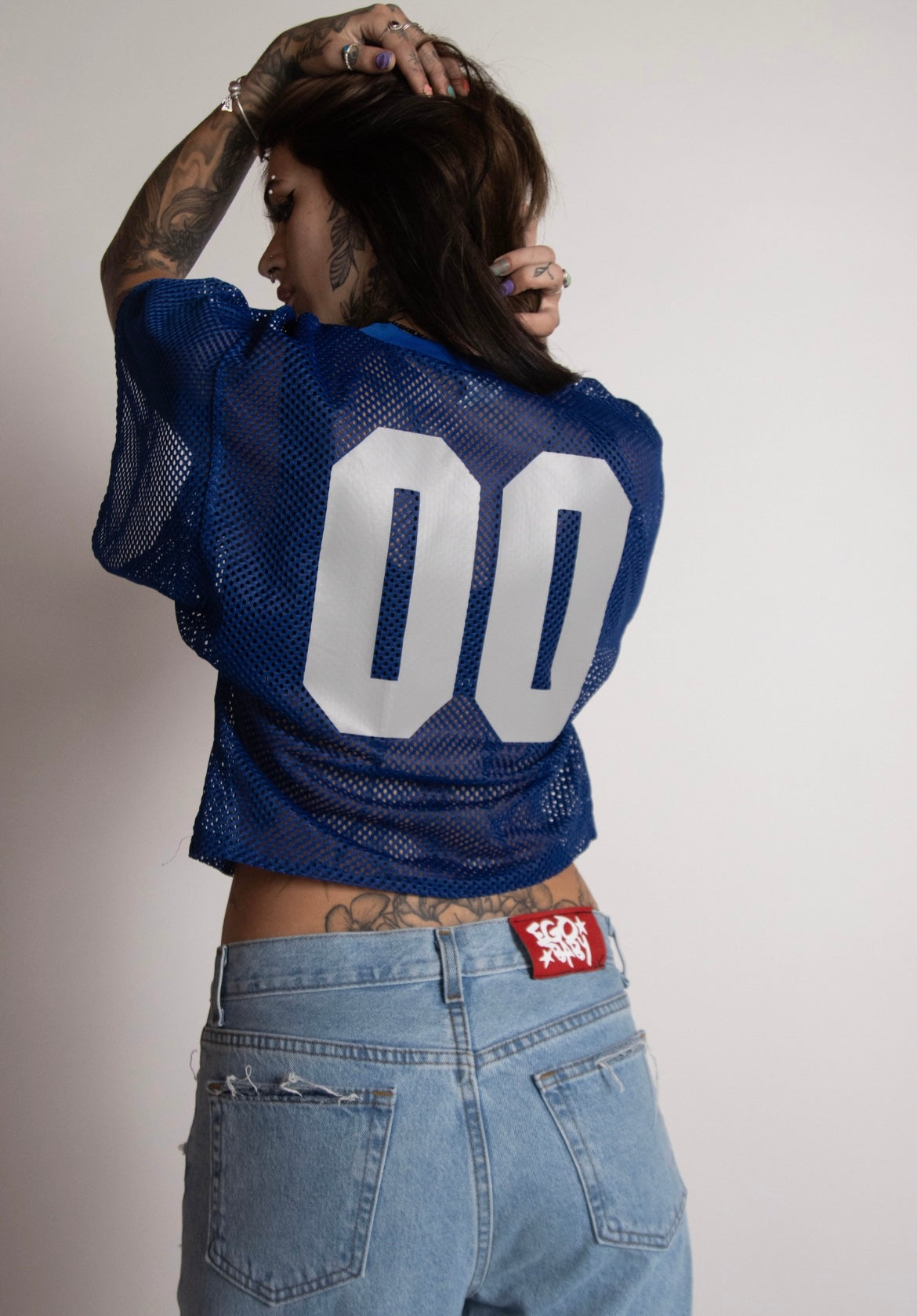 EGO BABY 1-1 crop blue jersey