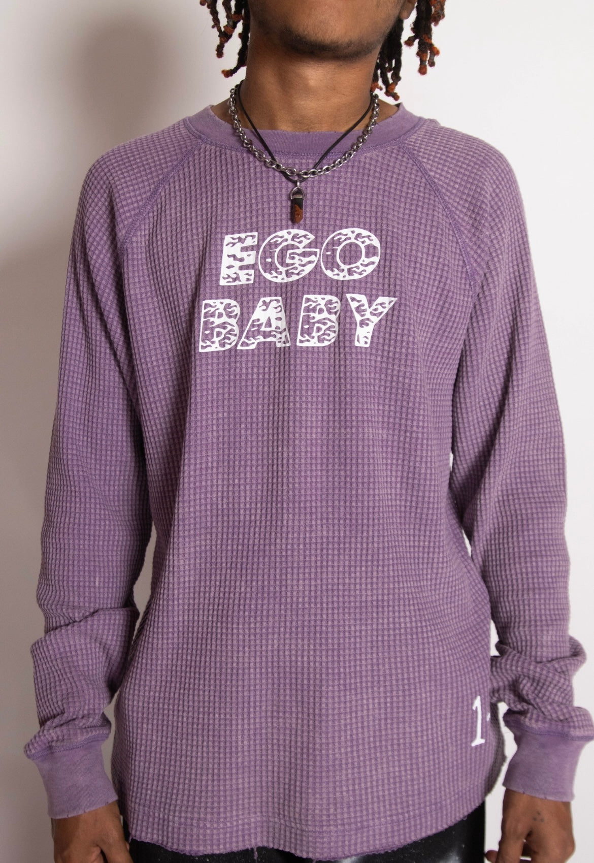 EGO BABY 1-1 purple waffle long sleeve shirt