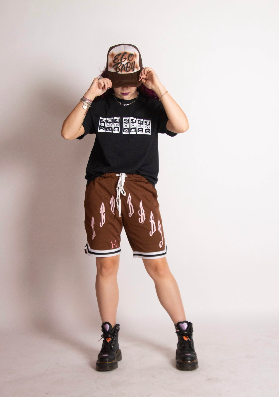 EGO BABY 1-1 brown mesh shorts