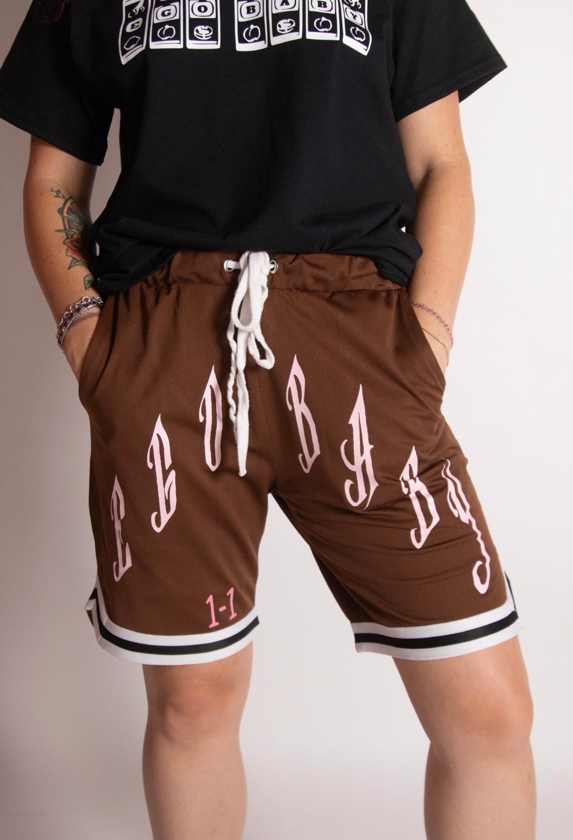 EGO BABY 1-1 brown mesh shorts